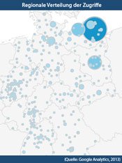 regionale-zugriffe175 Regionale Zugriffsverteilung der Nutzer auf dem Fleischervorstadt-Blog