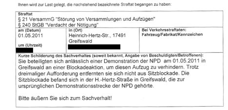 polizeischreiben468 polizeipost blockade greifswald
