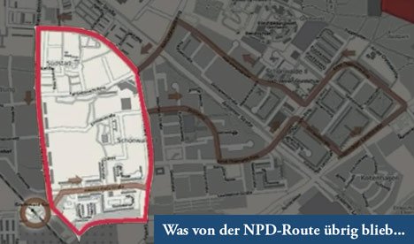 verkuerzte demoroute npd hgw 2011 demoroute npd verkürzt