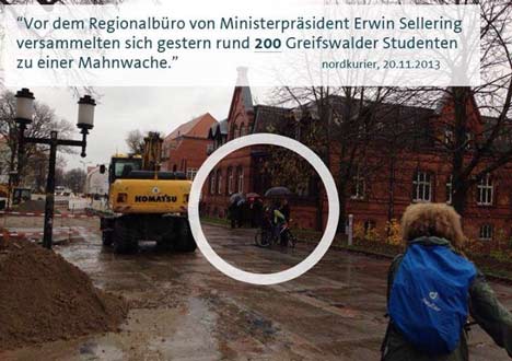 nordkurier-studierenden-mahnwache-greifswald468 Nordkurier Mahnwache von Studierenden in Greifswald