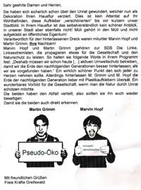 outing-sds-greifswald200 Flugblatt von Neonazis, um linke Studenten zu outen