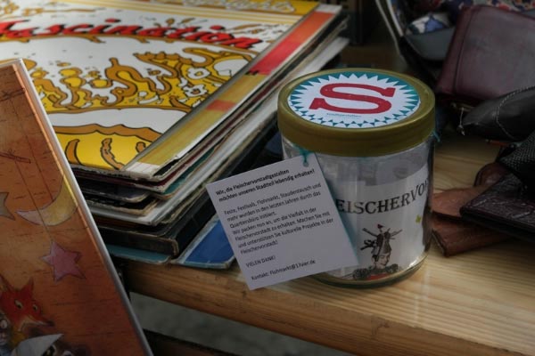 fleischervorstadt flohmarkt spendendose