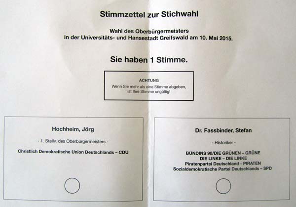 wahlzettel stichwahl greifswald