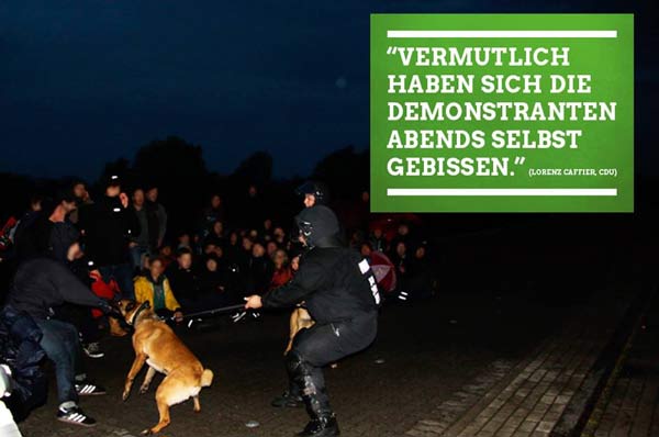 polizei hunde demonstration-demmin