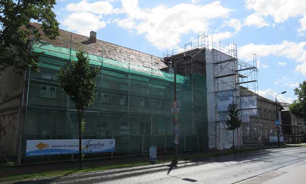 Sommerbaustelle Straze Blick auf die Stralsunder Straße 10