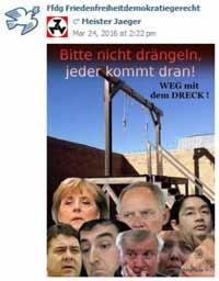 Facebookbeitrag von FFDG ffdg lynchjustiz