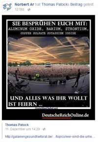 Verschwörungstheorie bei FFDG norbert kuehl chemtrails