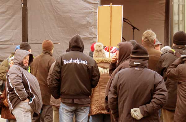 Rechtsextremisten auf der Pro-Arndt-Kundgebung in Greifswald Kundgebung Pro Arndt Greifswald