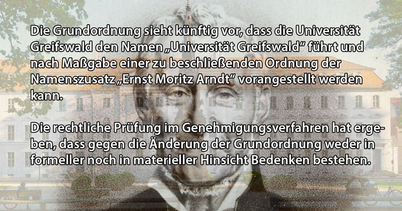 Namensstreit Universität Greifswald Bildungsministerium