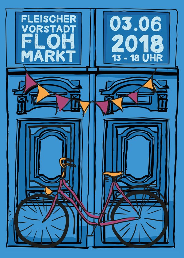 Flyer Fleischervorstadt Flohmarkt 2018