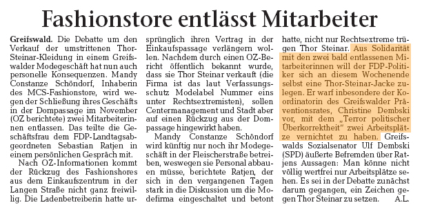 Thor Steinar in Greifswald