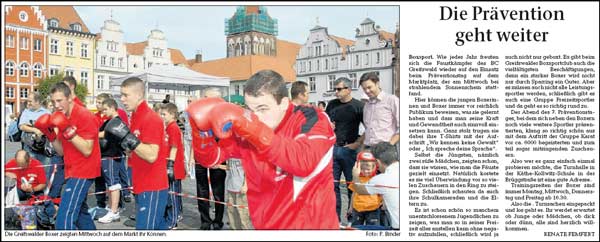 Boxen Präventionstag Greifswald
