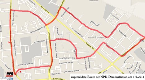npd-demo route hgw npd demo greifswald route