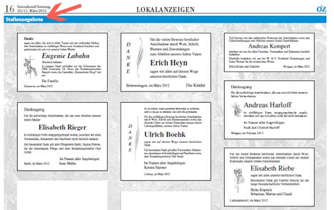 stellenangebote-oz468 todesanzeigen ostsee-zeitung