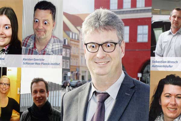 modifiziertes wahlplakat greifswald
