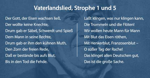Vaterlandslied Ernst Moritz Arndt Vaterlandslied Arndt