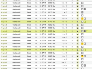 Viele Angebote auf mitfahrgelegenheit.de ...